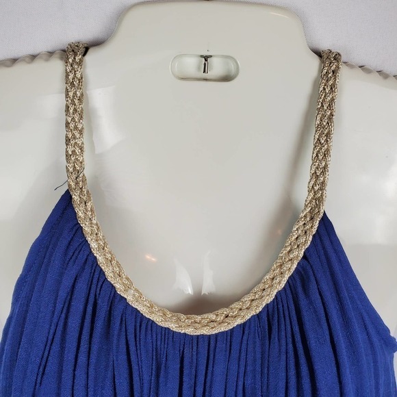 Sand and Spirit Crinkle Tunic Flowy  Braided Strap Top NWT Sz S Boho Beachy Glam - Picture 3 of 7